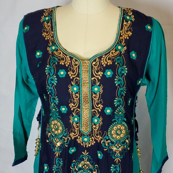 Embroidered tunic, long sleeves, 42, small/med - Picture 2 of 10